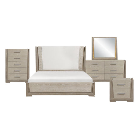Aeon Brown/Gray 5-Piece Queen Bedroom Set by Homelegance at Eve Furniture