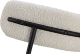 Aere Ivory/Black Boucle Upholstered Metal Leg Dining Chair (Set of 2)