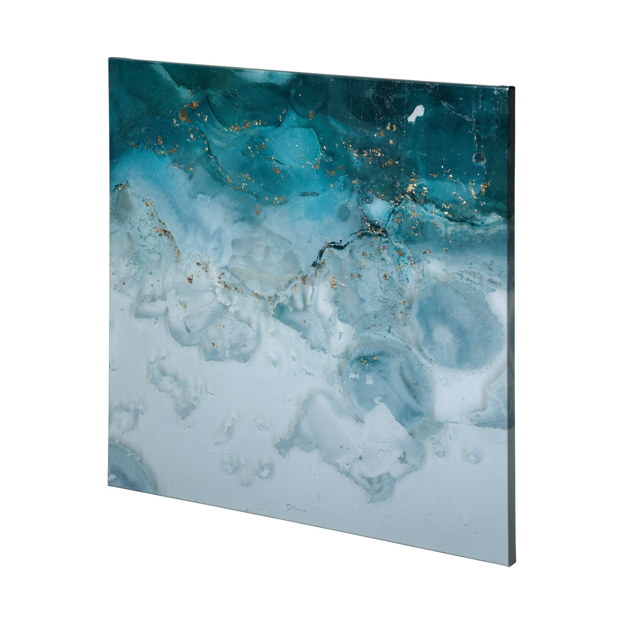 Aerial Blue I by Mercana Studio a Hand Embellished Textured Canvas by Mercana at Eve Furniture