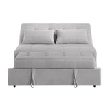 Aerie Light Gray Twin Loft Bunk Bed with Nightstand and Sofa Bed by Homelegance at Eve Furniture
