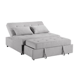 Aerie Light Gray Twin Loft Bunk Bed with Nightstand and Sofa Bed by Homelegance at Eve Furniture