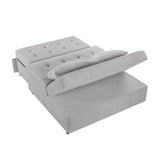 Aerie Light Gray Twin Loft Bunk Bed with Nightstand and Sofa Bed by Homelegance at Eve Furniture