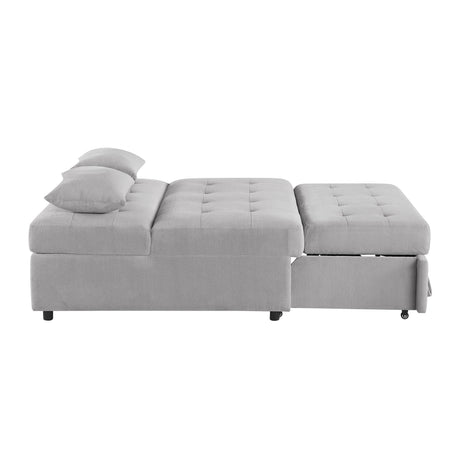 Aerie Light Gray Twin Loft Bunk Bed with Nightstand and Sofa Bed by Homelegance at Eve Furniture