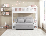 Aerie Light Gray Twin Loft Bunk Bed with Nightstand and Sofa Bed by Homelegance at Eve Furniture