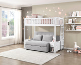 Aerie Light Gray Twin Loft Bunk Bed with Nightstand and Sofa Bed by Homelegance at Eve Furniture