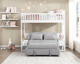 Aerie Light Gray Twin Loft Bunk Bed with Nightstand and Sofa Bed by Homelegance at Eve Furniture