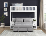 Aerie Light Gray Twin Loft Bunk Bed with Nightstand and Sofa Bed by Homelegance at Eve Furniture