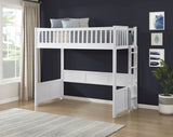 Aerie Light Gray Twin Loft Bunk Bed with Nightstand and Sofa Bed by Homelegance at Eve Furniture