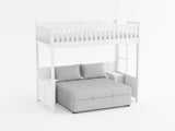 Aerie Light Gray Twin Loft Bunk Bed with Nightstand and Sofa Bed by Homelegance at Eve Furniture