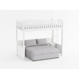 Aerie Light Gray Twin Loft Bunk Bed with Nightstand and Sofa Bed by Homelegance at Eve Furniture