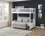 Aerie Light Gray Twin Loft Bunk Bed with Nightstand and Sofa Bed by Homelegance at Eve Furniture