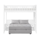 Aerie Light Gray Twin Loft Bunk Bed with Nightstand and Sofa Bed by Homelegance at Eve Furniture