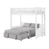 Aerie Light Gray Twin Loft Bunk Bed with Nightstand and Sofa Bed by Homelegance at Eve Furniture