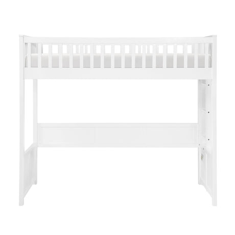 Aerie Light Gray Twin Loft Bunk Bed with Nightstand and Sofa Bed by Homelegance at Eve Furniture