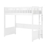 Aerie Light Gray Twin Loft Bunk Bed with Nightstand and Sofa Bed by Homelegance at Eve Furniture
