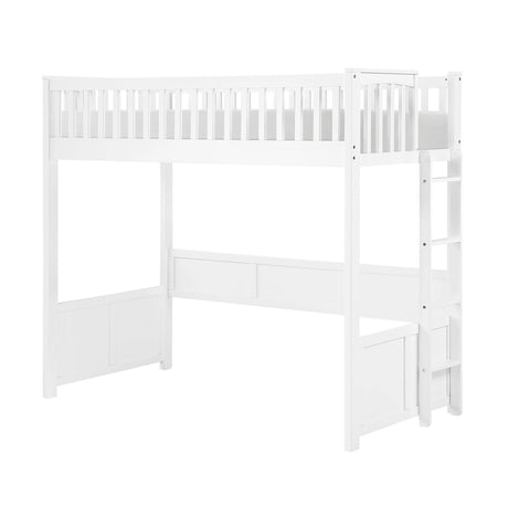 Aerie Light Gray Twin Loft Bunk Bed with Nightstand and Sofa Bed by Homelegance at Eve Furniture