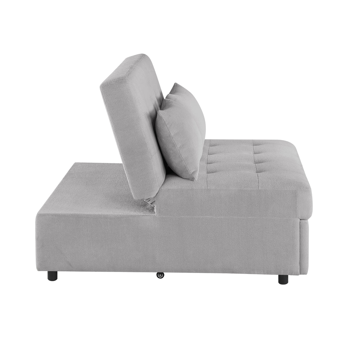 Aerie Light Gray Twin Loft Bunk Bed with Nightstand and Sofa Bed by Homelegance at Eve Furniture