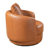 Dylan Cognac Leather Swivel Chair by Ashcroft Imports at Eve Furniture