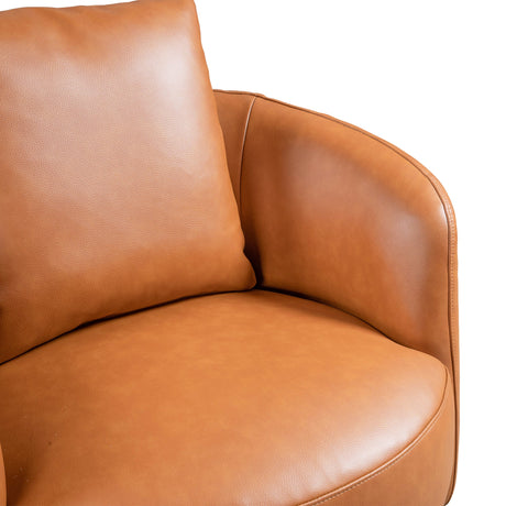 Dylan Cognac Leather Swivel Chair by Ashcroft Imports at Eve Furniture