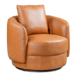 Dylan Cognac Leather Swivel Chair by Ashcroft Imports at Eve Furniture
