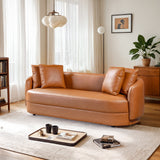 Dylan Modern Cognac Leather Sofa by Ashcroft Imports at Eve Furniture