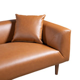 Elwood Cognac Vegan Leather Sofa by Ashcroft Imports at Eve Furniture