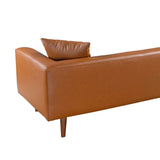 Elwood Cognac Vegan Leather Sofa by Ashcroft Imports at Eve Furniture