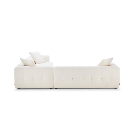Kaynes Ivory Boucle Corner Sofa by Ashcroft Imports at Eve Furniture