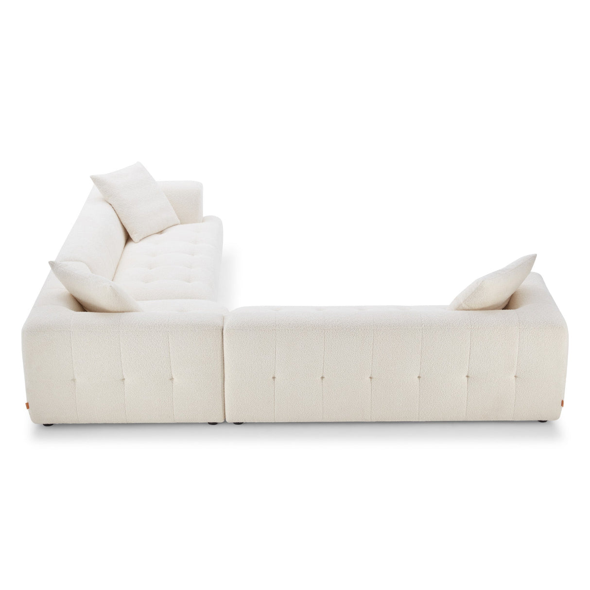 Kaynes Ivory Boucle Corner Sofa by Ashcroft Imports at Eve Furniture