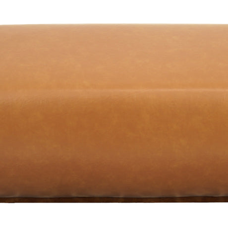 Kelvin Vegan Tan Leather Bench by Ashcroft Imports at Eve Furniture