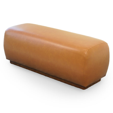 Kelvin Vegan Tan Leather Bench by Ashcroft Imports at Eve Furniture