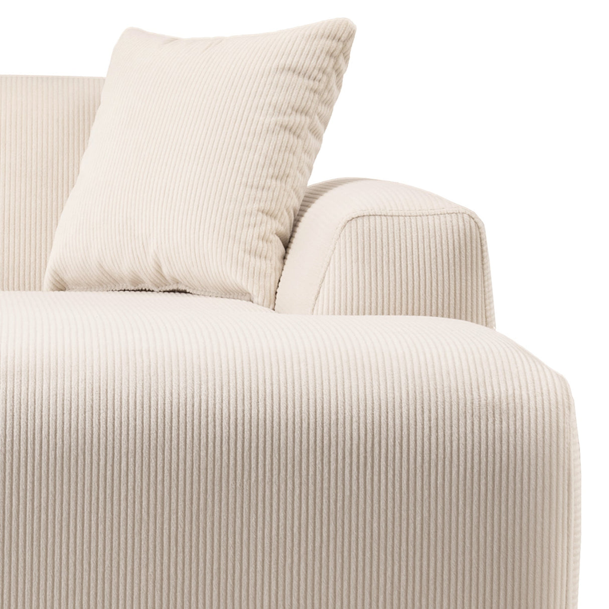 Mar U-Shape Corner Sofa - Cream Corduroy by Ashcroft Imports at Eve Furniture