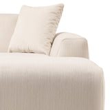 Mar U-Shape Corner Sofa - Cream Corduroy by Ashcroft Imports at Eve Furniture