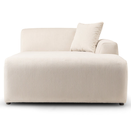Mar U-Shape Corner Sofa - Cream Corduroy by Ashcroft Imports at Eve Furniture