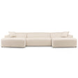 Mar U-Shape Corner Sofa - Cream Corduroy by Ashcroft Imports at Eve Furniture