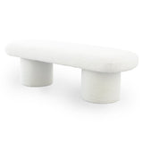 Randolph Ivory Boucle Bench by Ashcroft Imports at Eve Furniture