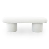 Randolph Ivory Boucle Bench by Ashcroft Imports at Eve Furniture
