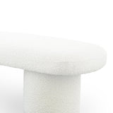 Randolph Ivory Boucle Bench by Ashcroft Imports at Eve Furniture