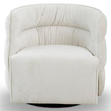 Walden Swivel Chair - Cream Velvet by Ashcroft Imports at Eve Furniture