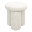 Wesley Ivory Boucle Stool by Ashcroft Imports at Eve Furniture