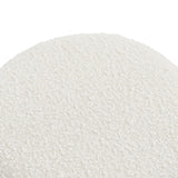 Wesley Ivory Boucle Stool by Ashcroft Imports at Eve Furniture