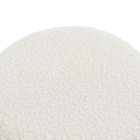 Wesley Ivory Boucle Stool by Ashcroft Imports at Eve Furniture