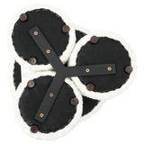 Wesley Ivory Boucle Stool by Ashcroft Imports at Eve Furniture