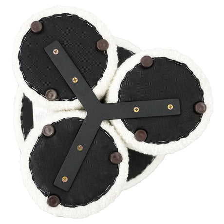 Wesley Ivory Boucle Stool by Ashcroft Imports at Eve Furniture