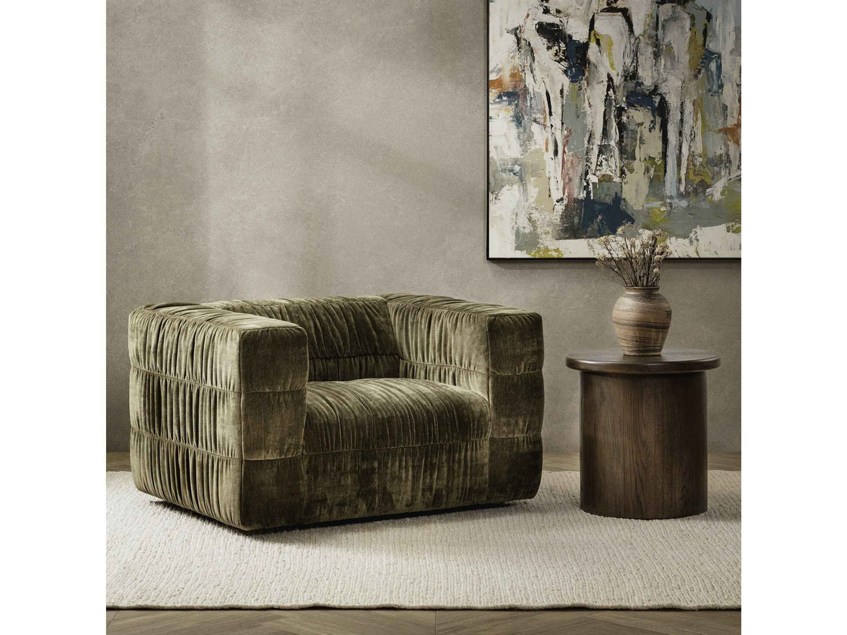 Afeela Fern Green Upholstered Swivel Chair by Classic Home at Eve Furniture