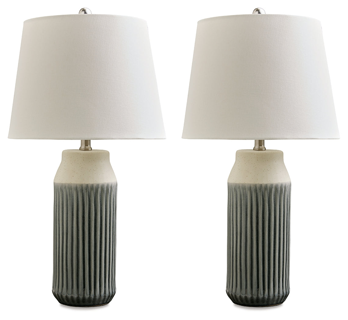 Afener Blue/Beige Table Lamp