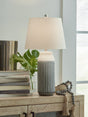 Afener Blue/Beige Table Lamp by Ashley at Eve Furniture