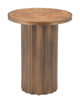 Afinato Brown Side Table by Zuomod at Eve Furniture