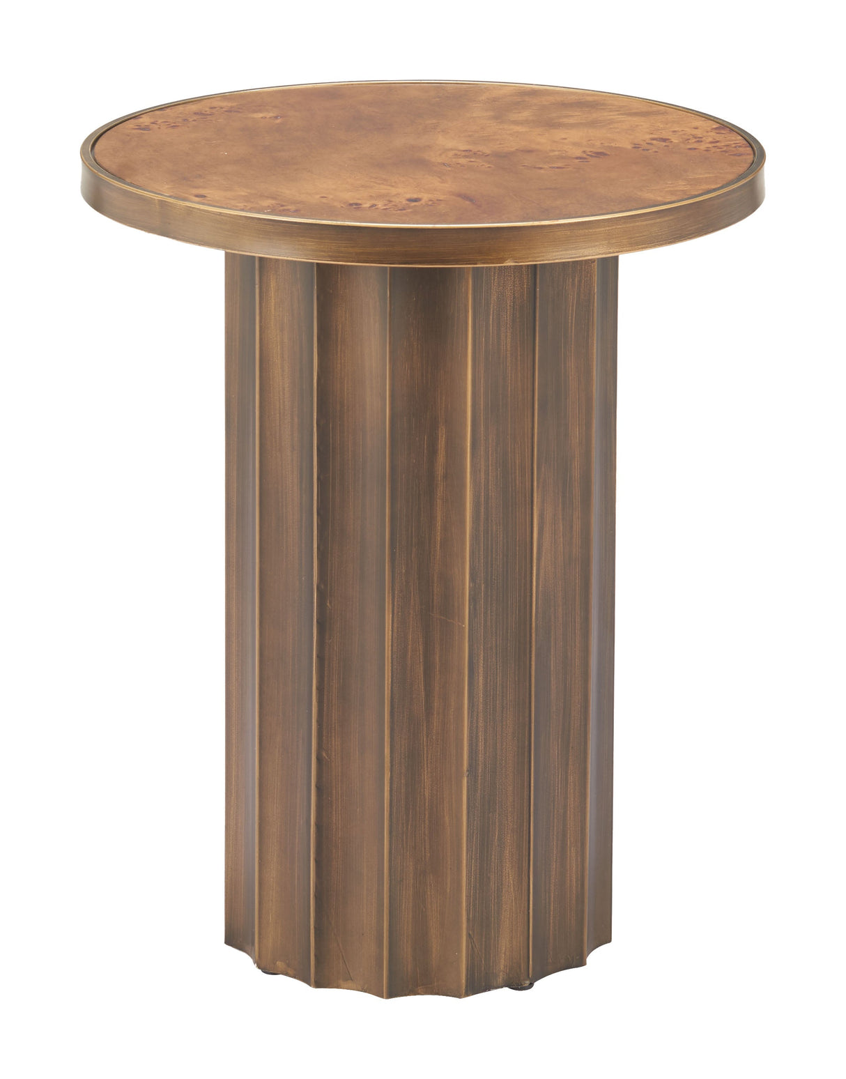 Afinato Brown Side Table by Zuomod at Eve Furniture