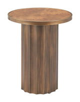 Afinato Brown Side Table by Zuomod at Eve Furniture